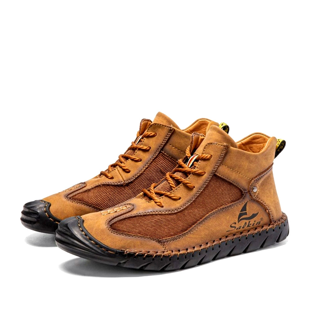 FLYLAND Men's Retro Casual Lightweight Ankle Boots Rubber Sole
