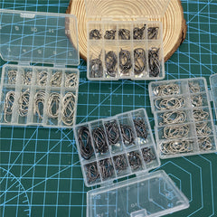 100pcs High Carbon Steel Barbed Fishing Hook Set