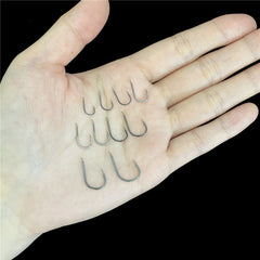 100pcs High Carbon Steel Barbed Fishing Hook Set