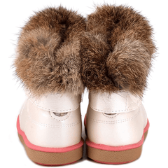 Little Unisex Winter Pink Snow Boots Warm Flat Plush Shoes Girls Boys Waterproof