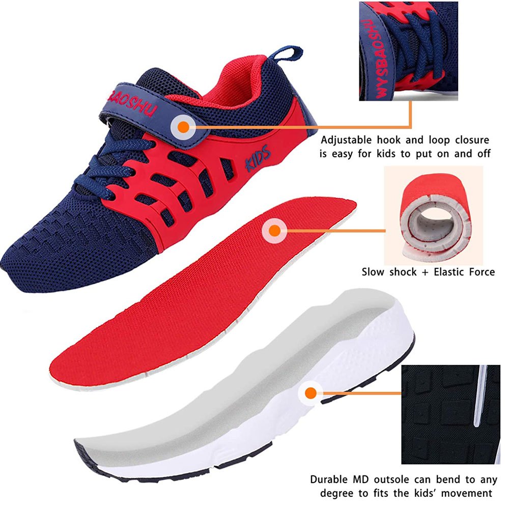 Boys Mesh Sneakers Lightweight Running Shoes