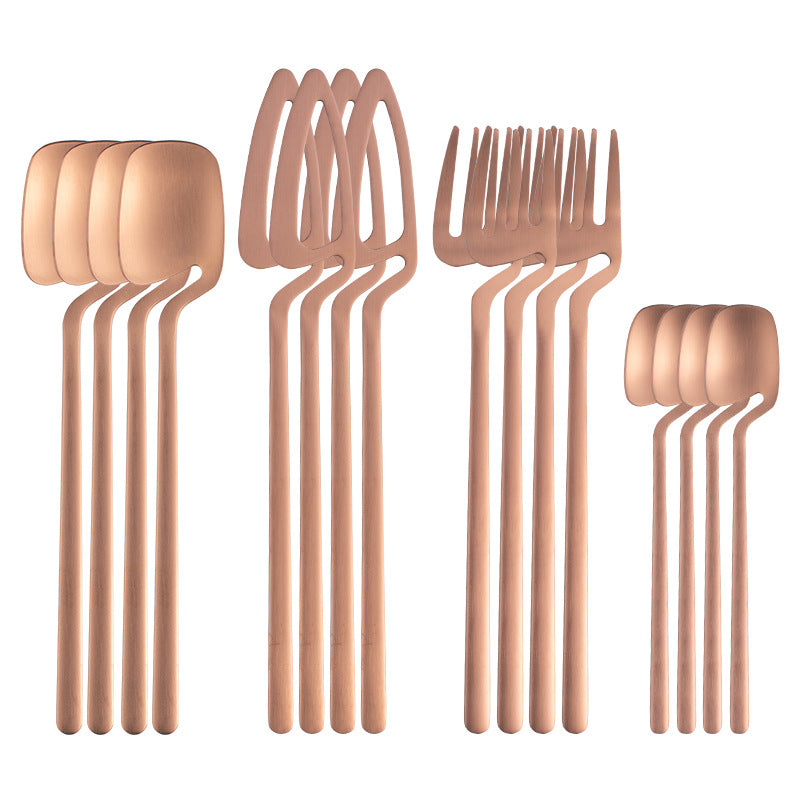 Stainless Steel Reusable Cutlery Set Long Handle Tableware