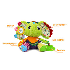 Plush Toy Baby Activity Teething Sensory Rattle Textures Crib Bed Stroller
