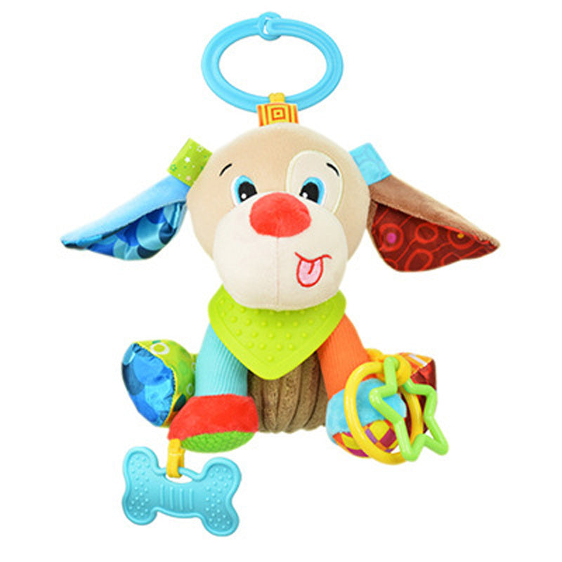 Plush Toy Baby Activity Teething Sensory Rattle Textures Crib Bed Stroller