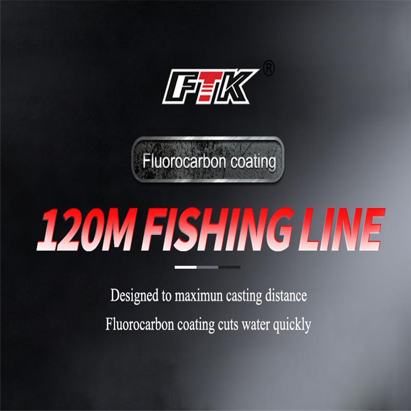 FTK Fluorocarbon Coated Nylon Fishing Line - 120m