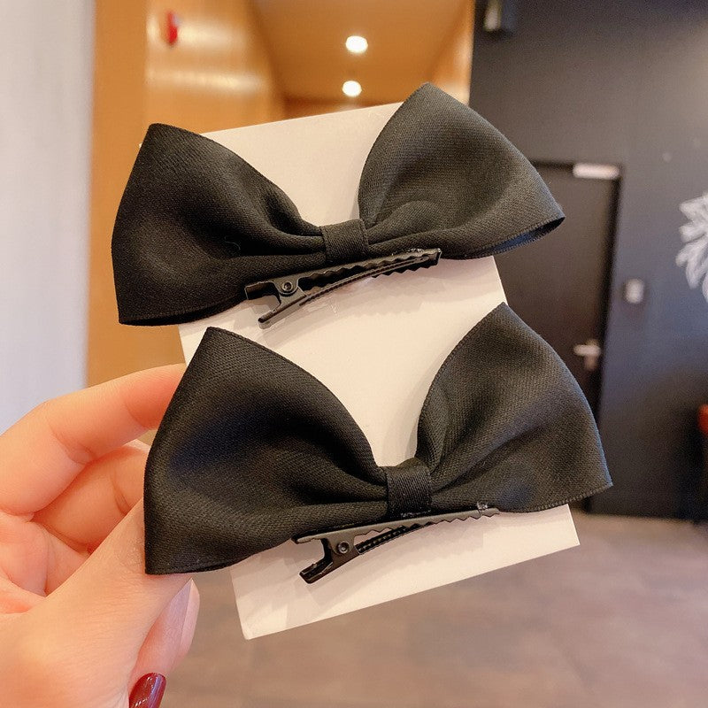 2pcs Girls Hair Bows Solid Colors Hair Clips Hairpin Hair Accessories