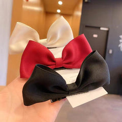 2pcs Girls Hair Bows Solid Colors Hair Clips Hairpin Hair Accessories