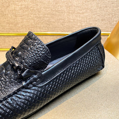 Men's Crocodile Bit Loafer Shoes Slip On Sneakers