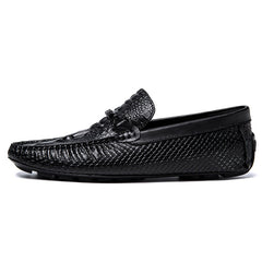 Men's Crocodile Bit Loafer Shoes Slip On Sneakers