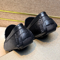 Men's Crocodile Bit Loafer Shoes Slip On Sneakers