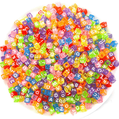 100pc Acrylic Random Letter Beads for Bracelet Making Kit