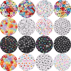 100pc Acrylic Random Letter Beads for Bracelet Making Kit