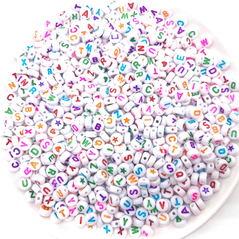 100pc Acrylic Random Letter Beads for Bracelet Making Kit