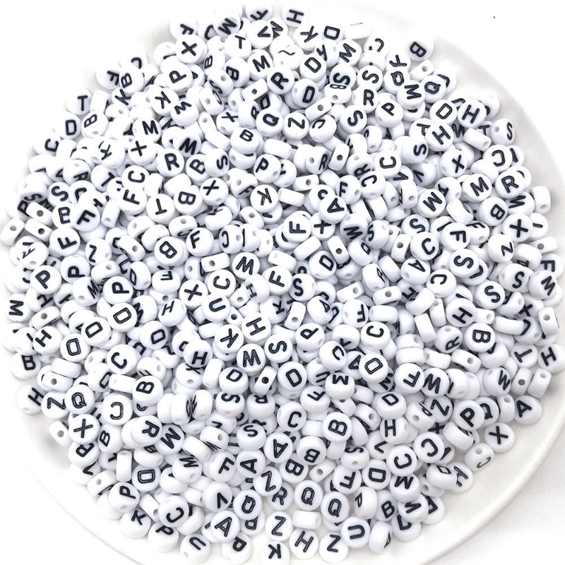 100pc Acrylic Random Letter Beads for Bracelet Making Kit