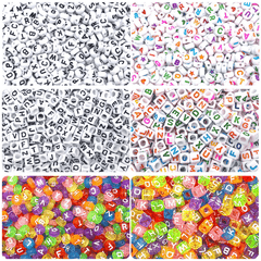 100pc Acrylic Random Letter Beads for Bracelet Making Kit