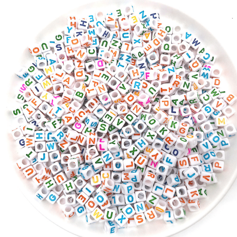 100pc Acrylic Random Letter Beads for Bracelet Making Kit
