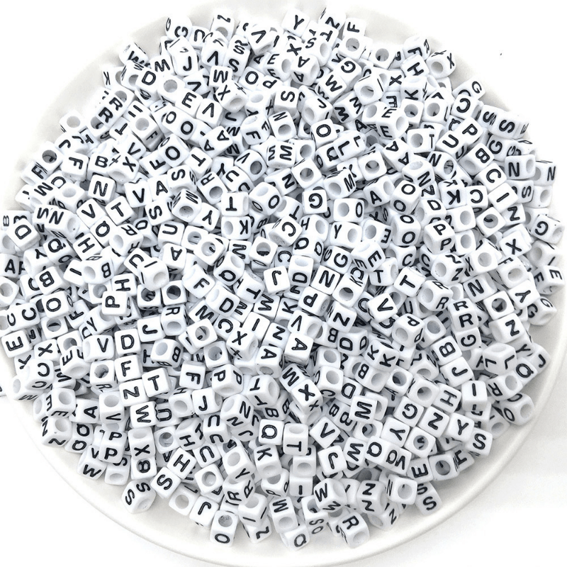 100pc Acrylic Random Letter Beads for Bracelet Making Kit