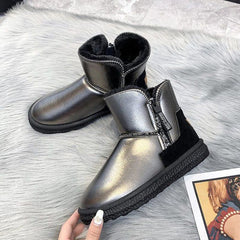 Stylish Women's Winter Boots Slip On Ankle High Snow Shoes
