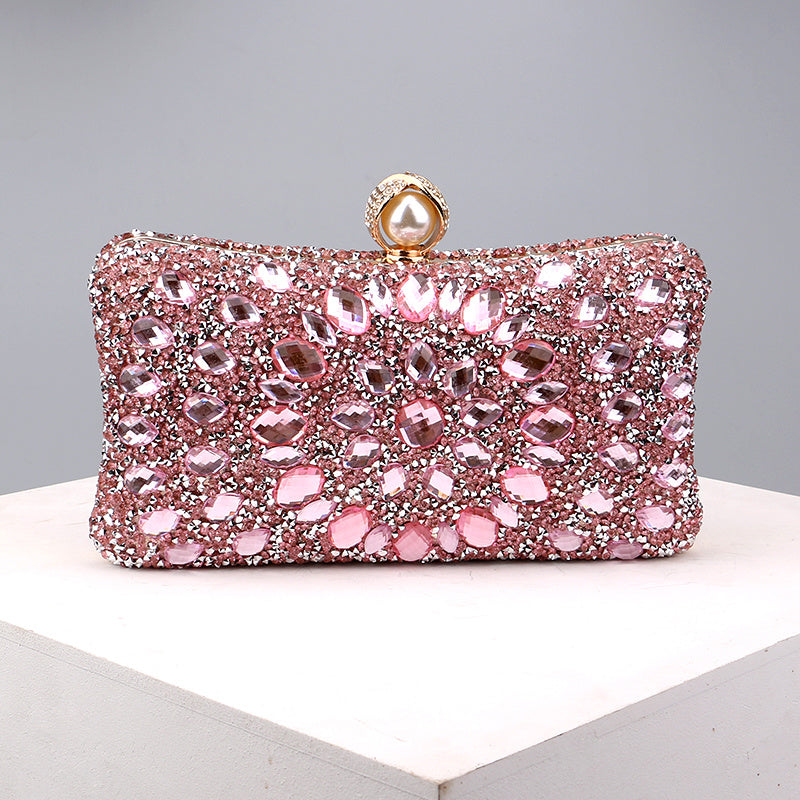 Colorful Rhinestone Clutch Wallet Evening Bag for Women
