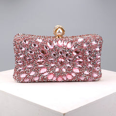 Colorful Rhinestone Clutch Wallet Evening Bag for Women