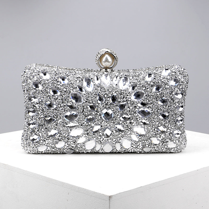 Colorful Rhinestone Clutch Wallet Evening Bag for Women