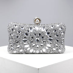 Colorful Rhinestone Clutch Wallet Evening Bag for Women