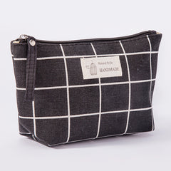 Canvas Makeup Bag with Zipper for Travel and Daily Use