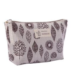 Canvas Makeup Bag with Zipper for Travel and Daily Use