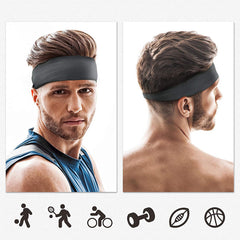 Men's Sports Headband Elastic Moisture Sweat Removal