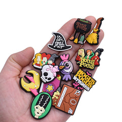 18pcs Witch Shoe Charms For Clogs Slides Sandals PVC Decorations