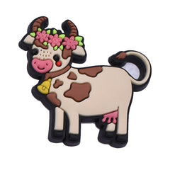 20pcs Farm Animal Shoes Charms for Clogs Jigs Bubble Slides Sandals PVC Shoe Dec