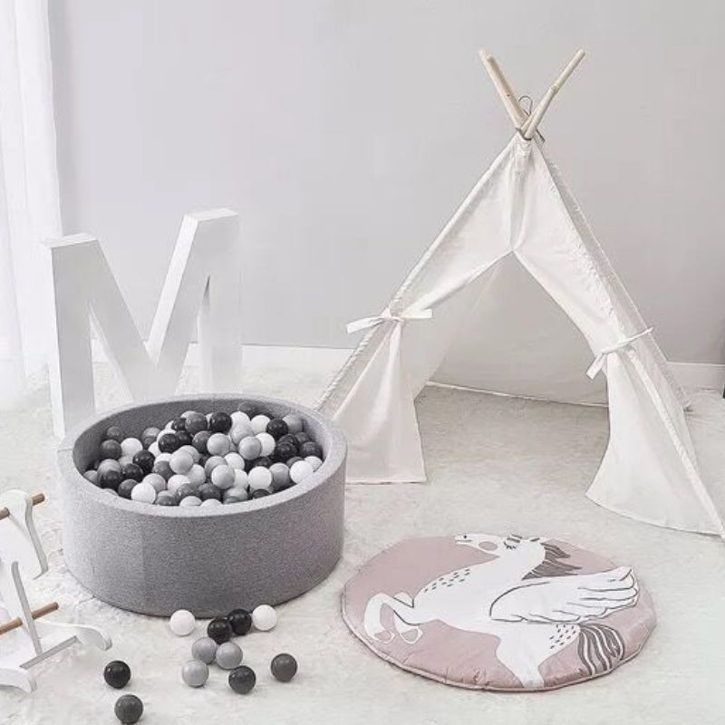 Rabbit Unicorn Round Play Pad Crawling Mat for Kids