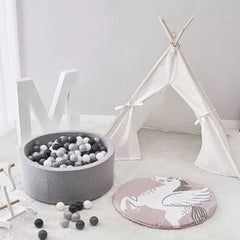 Rabbit Unicorn Round Play Pad Crawling Mat for Kids