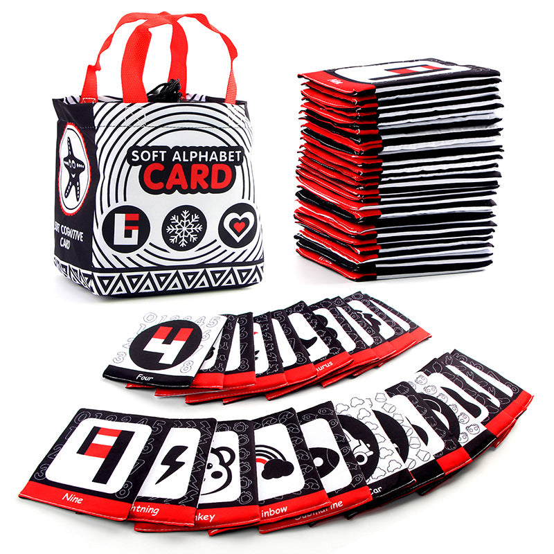 Infant Cognitive Card Cloth Book Baby Animal Number Development Toy