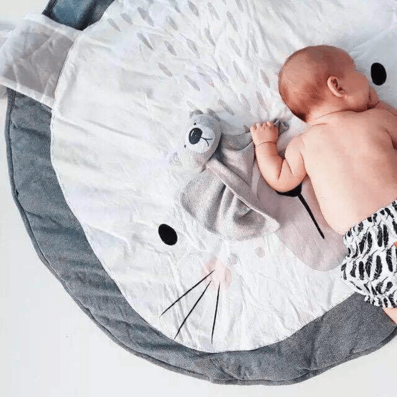 Rabbit Unicorn Round Play Pad Crawling Mat for Kids