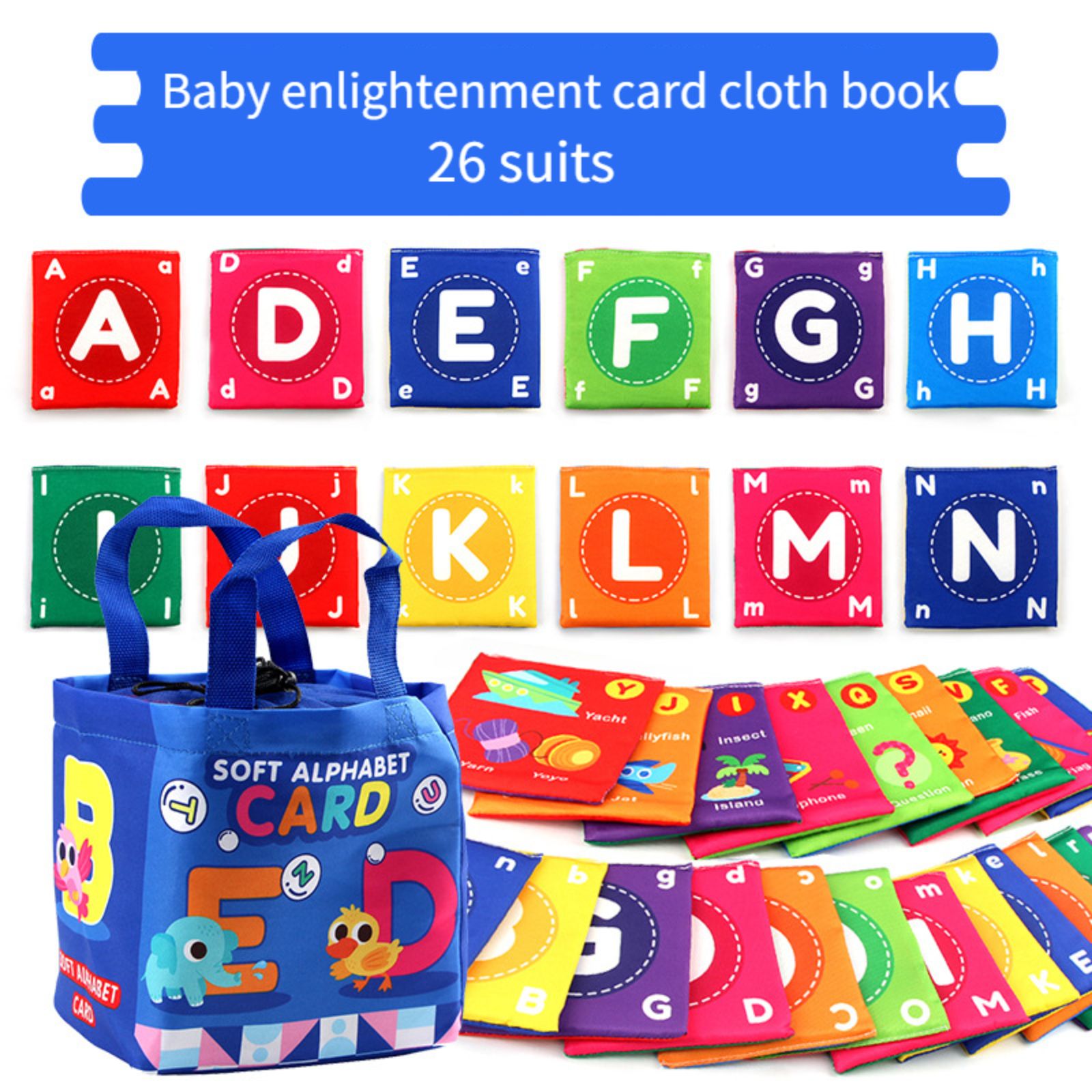 Infant Cognitive Card Cloth Book Baby Animal Number Development Toy
