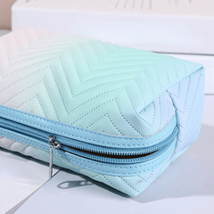 Ombre Square Zipper Cosmetic Bag Travel Toiletry Organizer