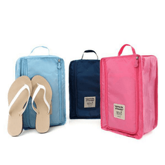 Portable Travel Shoes Storage Bag with Zipper - Luggage Packing Bag