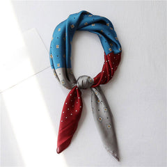 Simulated Silk Printed Square Scarf Women's Head Scarf