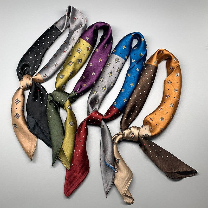 Simulated Silk Printed Square Scarf Women's Head Scarf