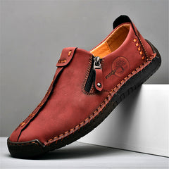 FLYLAND Men's Vintage Style Leather Loafers Moccasins