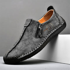 FLYLAND Men's Vintage Style Leather Loafers Moccasins