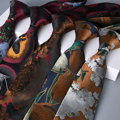 Men's Wedding Tie Set Paisley Necktie Handkerchief Cufflink Silk Formal Business