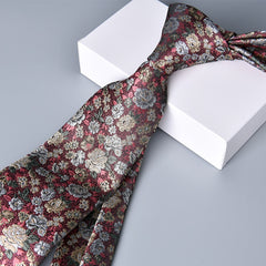 Men's Wedding Tie Set Paisley Necktie Handkerchief Cufflink Silk Formal Business