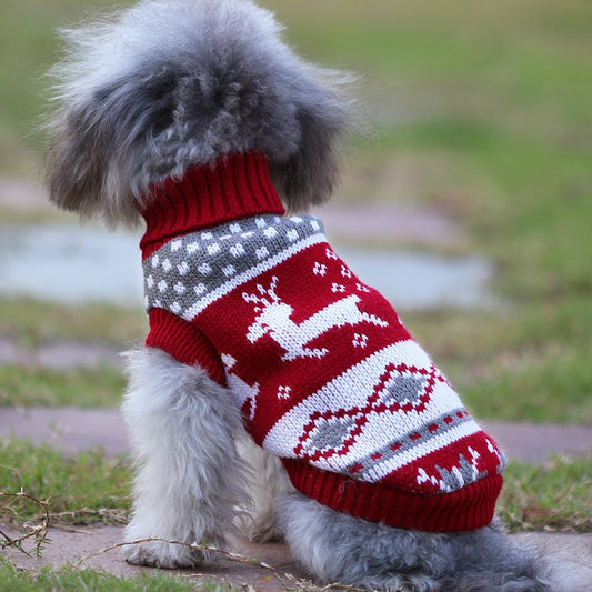 Christmas Reindeer Knitted Sweater For Toy And Small Dogs