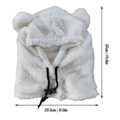 Women's Winter Warm Hat Mask Bear Hat Neck Protector Ear Protector