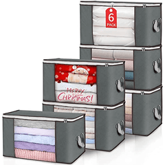 Large Clothes Storage Bag Clear Window Handle & Durable Containers