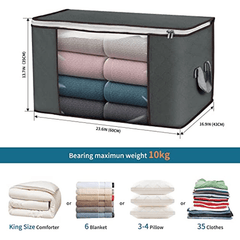 Large Clothes Storage Bag Clear Window Handle & Durable Containers