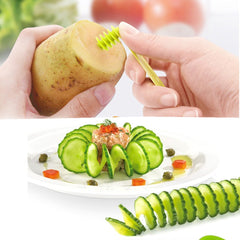 Handheld Spiral Vegetable Slicer Stainless Steel Blade Kitchen Tool