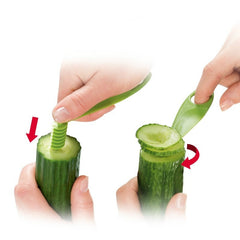 Handheld Spiral Vegetable Slicer Stainless Steel Blade Kitchen Tool